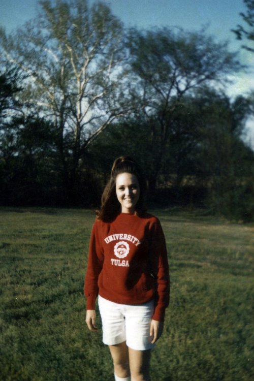 1970_04_15_Cathy Cathy in yard on 51st St. North