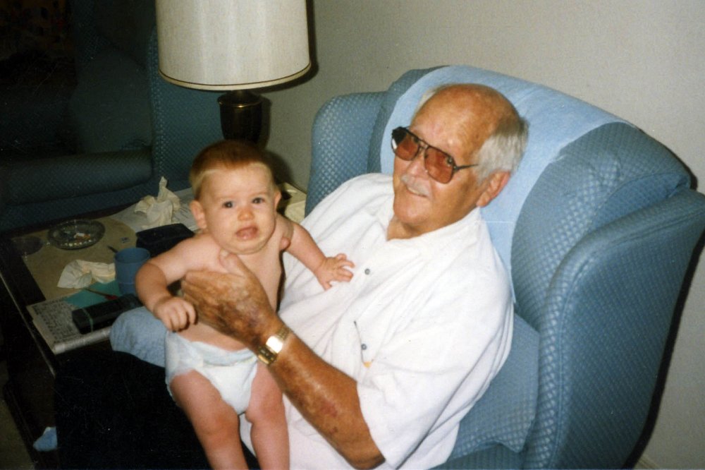 1993_06_ConnorGib Connor and Grandpa Gib
