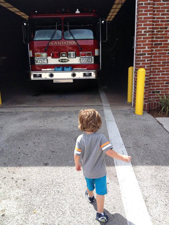 2014_06_01_Levi_01 Levi got to visit a real Fire Station thanks to Angie Tweedy!